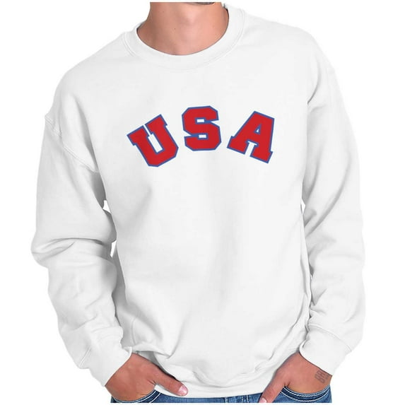 USA United States Patriotic 4th July Unisex Plus Fleece Graphic Sweatshirt Brisco Brands 2X