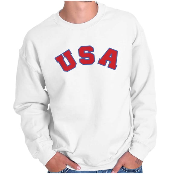 USA United States Patriotic 4th July Unisex Plus Fleece Graphic Sweatshirt Brisco Brands 3X