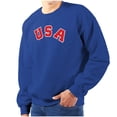 thumbnail image 1 of USA United States Patriotic 4th July Unisex Plus Fleece Graphic Sweatshirt Brisco Brands 5X, 1 of 6