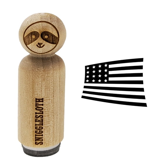 USA United States of America Flag Fun Rubber Stamp for Scrapbooking Crafting Stamping - Mini 1/2 Inch