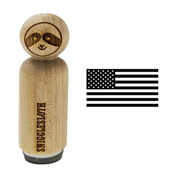 USA United States of America Flag Rubber Stamp for Scrapbooking Crafting Stamping - Mini 1/2 Inch