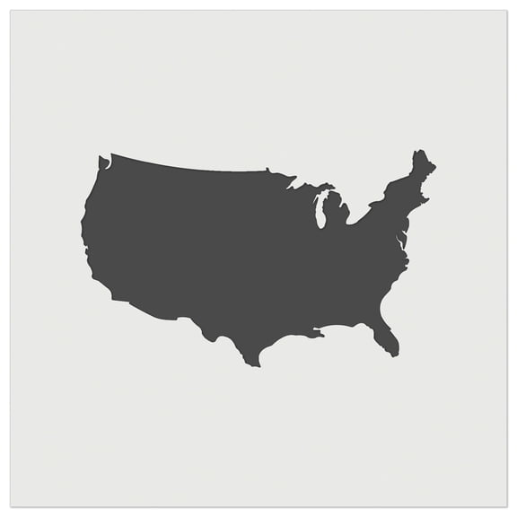 USA United States of America Solid DIY Cookie Wall Craft Stencil - 3.5 Inch