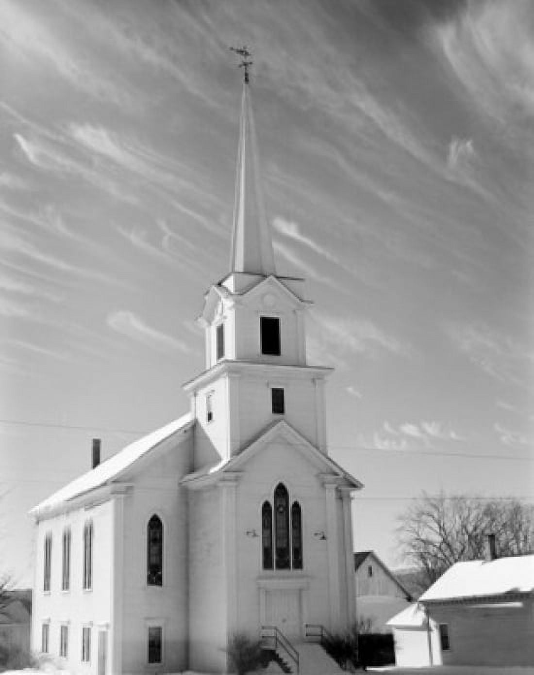 USA Vermont Irasburg Unitarian Church Canvas Art - (18 x 24)