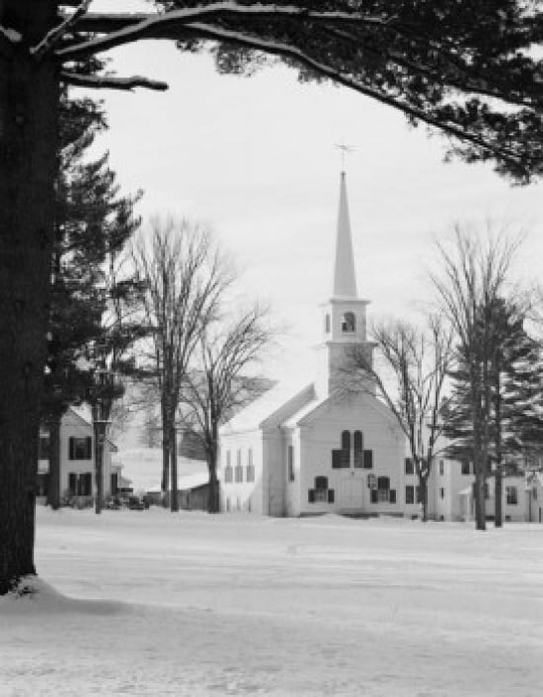 USA Vermont Lyndon Center congregational Church Canvas Art - (24 x 36)