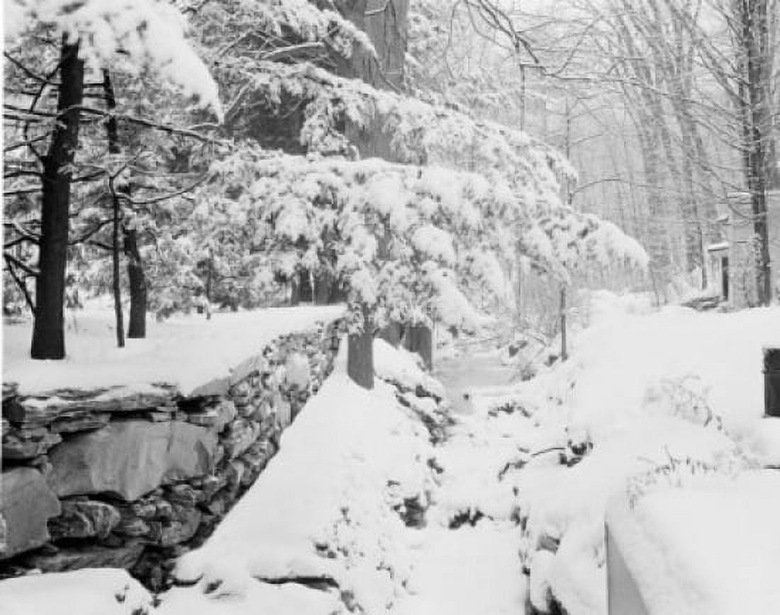 USA Vermont Montpelier Winter stream Canvas Art - (18 x 24)