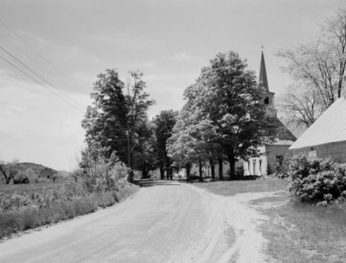 USA Vermont Peasville church and part of Andover Canvas Art - (18 x 24)