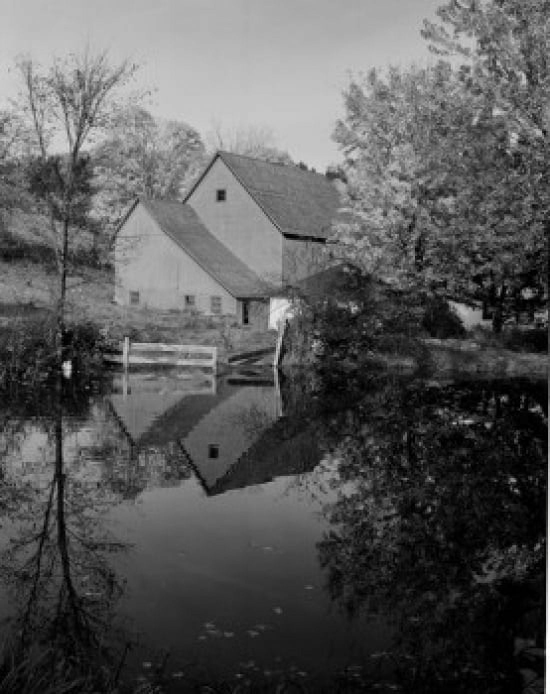 USA Vermont Pomfret Farm house by pond Canvas Art - (24 x 36)