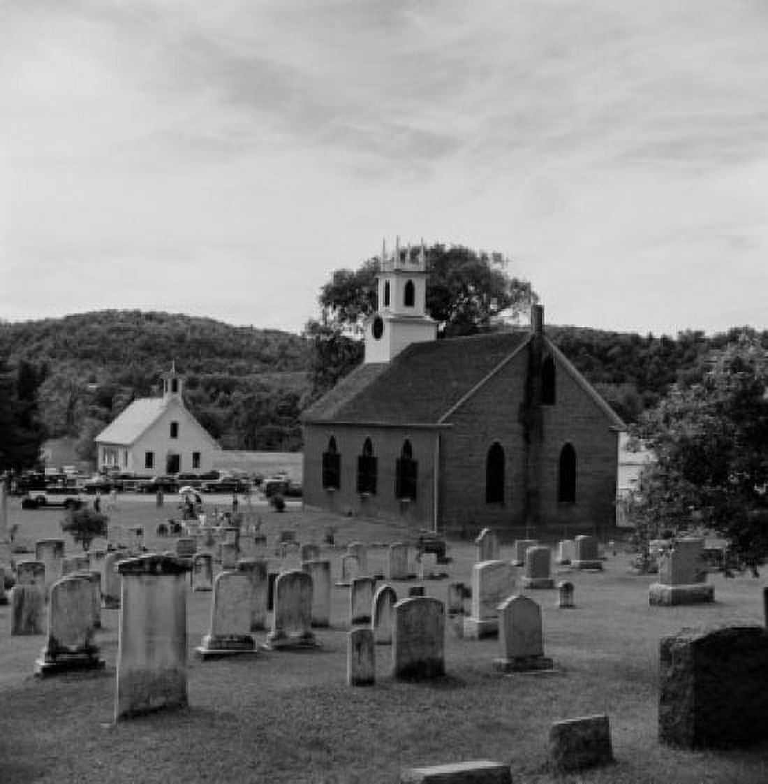 USA Vermont Sharon church and cemetery Canvas Art -  (24 x 36)