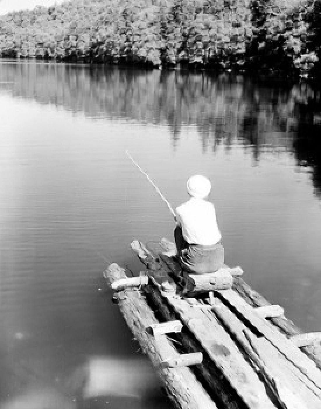 USA Vermont Stratton pond woman fishing Canvas Art - (18 x 24)