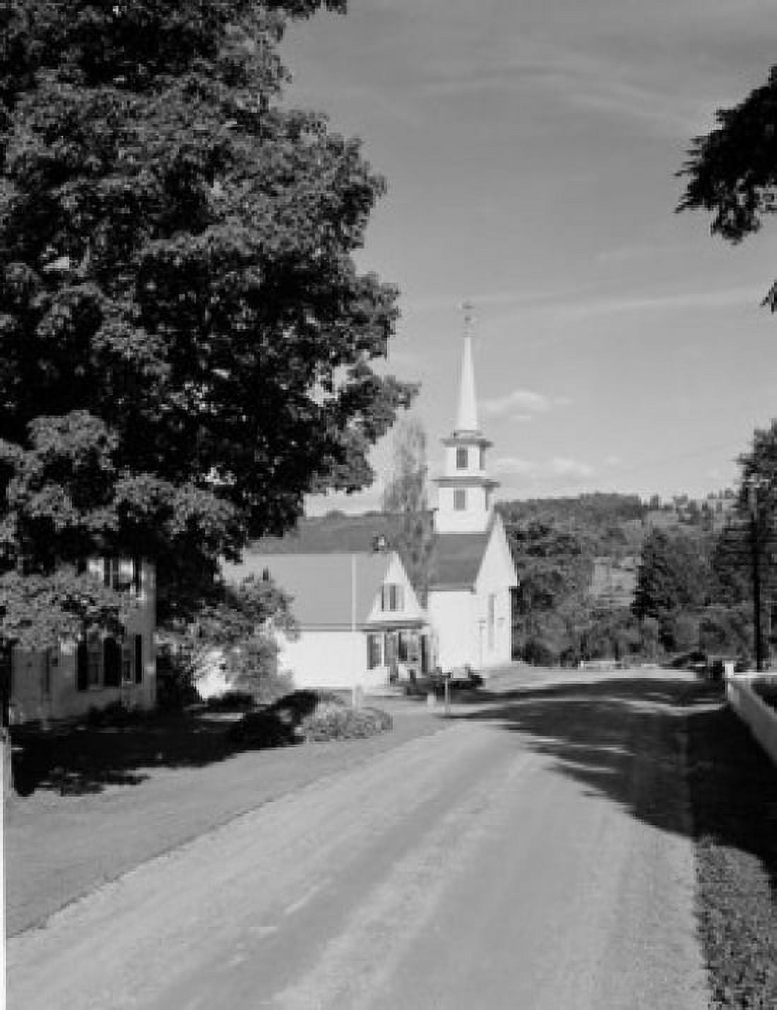 USA Vermont Waterford Main Street Congregational Church and Library Canvas Art - (18 x 24)