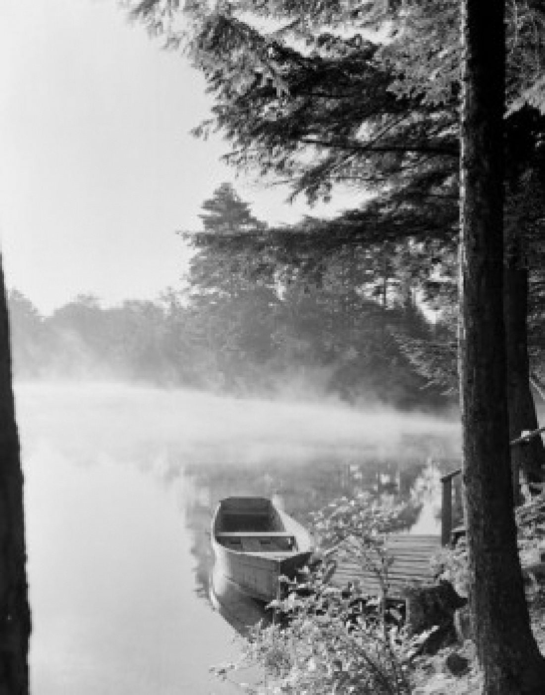 USA Vermont West Newbury boat on lake Canvas Art - (18 x 24)