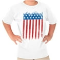 thumbnail image 1 of USA Vertical Distressed American Flag Crewneck T Shirts Boy Girl Teen Brisco Brands XS, 1 of 6