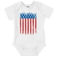 thumbnail image 1 of USA Vertical Distressed American Flag Romper Boys or Girls Infant Baby Brisco Brands 24M, 1 of 6