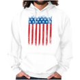 thumbnail image 1 of USA Vertical Distressed American Flag Unisex Plus Fleece Graphic Hoodie Brisco Brands 3X, 1 of 6