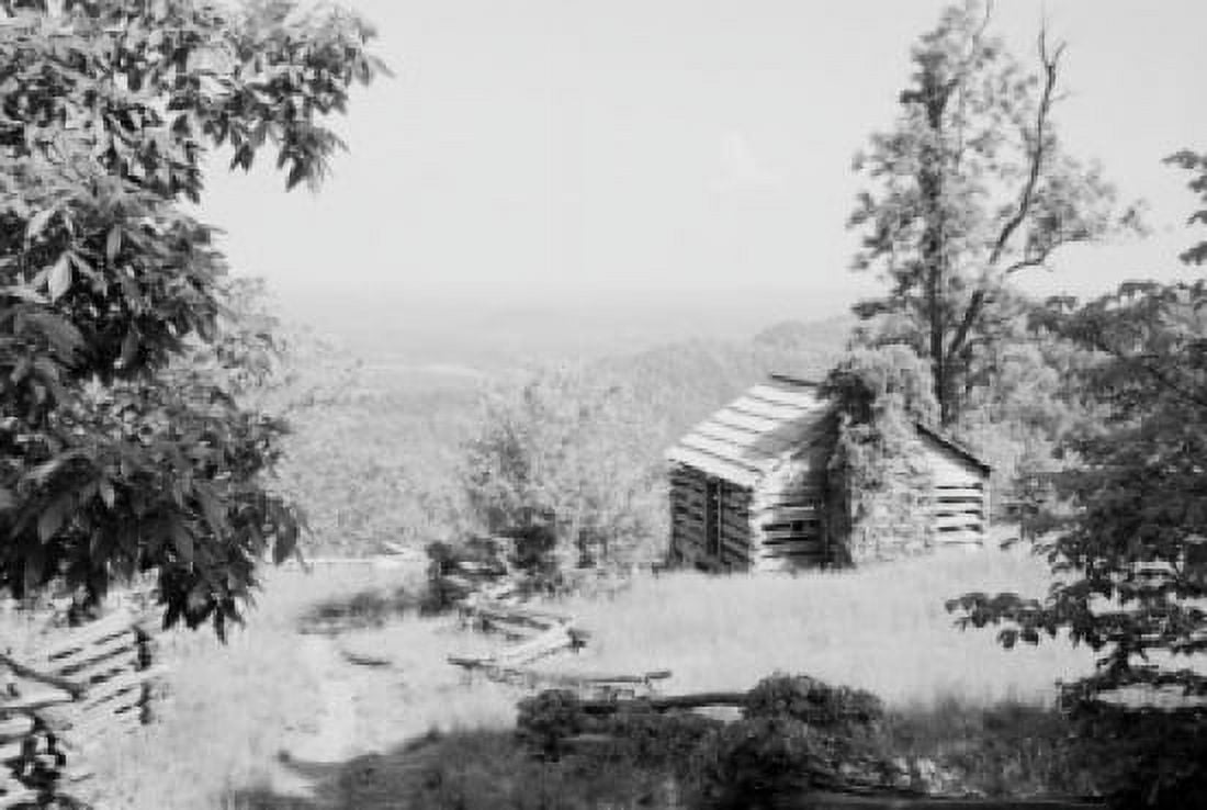 USA Virginia Blue Ridge Parkway Old Trail Family Cabin at Smart View Canvas Art - (24 x 36)