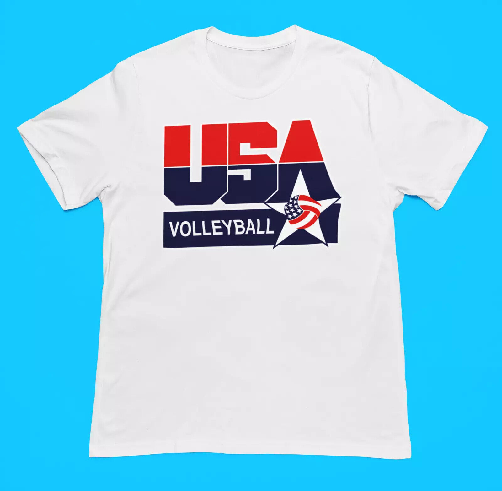 USA Volleyball 2024 Paris Men's Women's Premium Blend Jersey TShirt