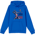 thumbnail image 1 of USA Volleyball Adult Blue Long Sleeve Hoodie-Medium, 1 of 4