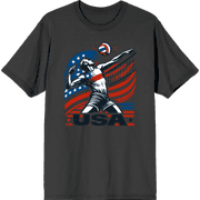 USA Volleyball Adult Charcoal Crew Neck Short Sleeve Tee-XXL
