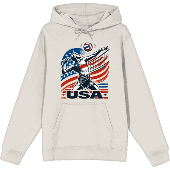 USA Volleyball Adult Sand Long Sleeve Hoodie-Large