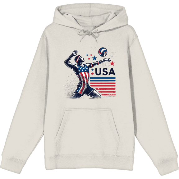 USA Volleyball Adult Sand Long Sleeve Hoodie-Medium