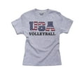 thumbnail image 1 of USA Volleyball - Olympic Games - Rio - Flag Girl's Cotton Youth Grey T-Shirt, 1 of 2