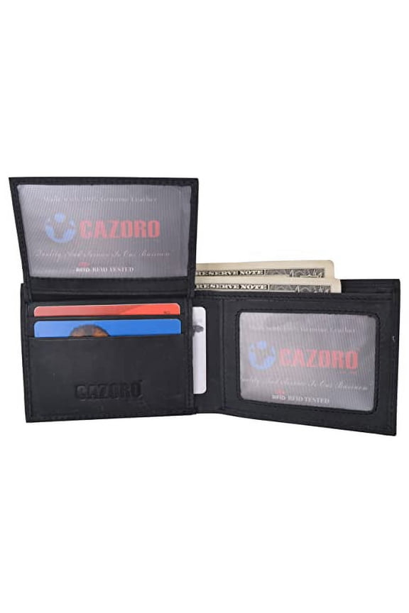 USA Wallets for Men RFID BLOCKING Leather Stylish Bifold Mens Wallet with 2 ID Windows