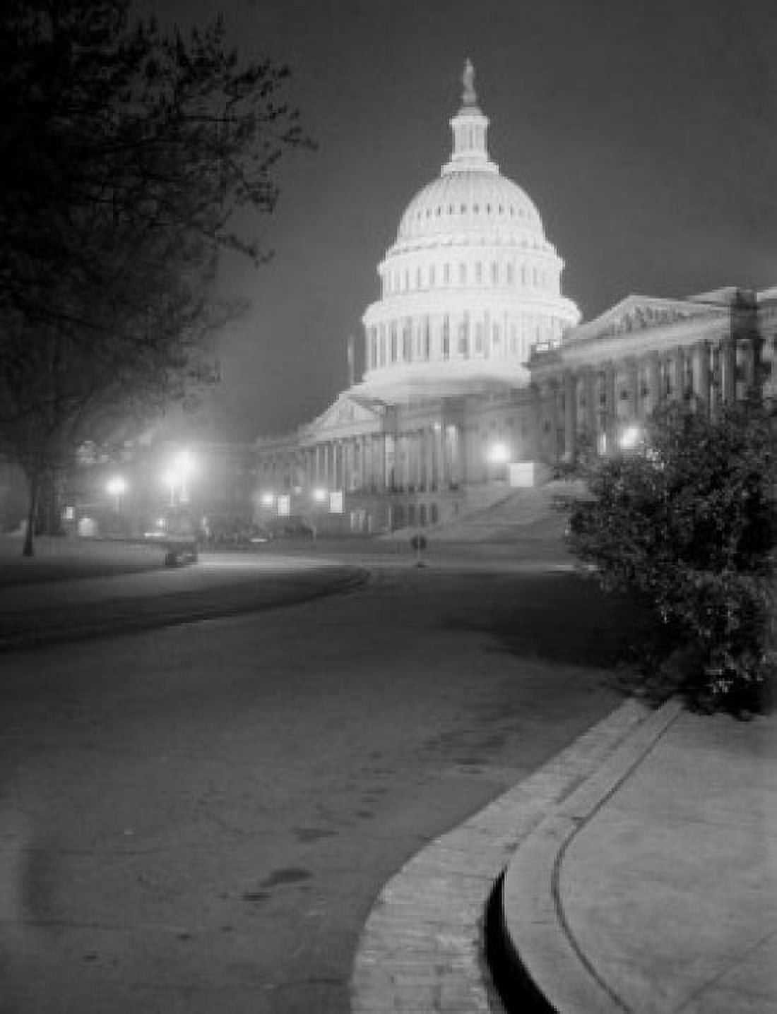 USA Washington DC Capitol Building at Night East front and Senate wing Canvas Art - (24 x 36)