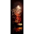 thumbnail image 1 of USA  Washington DC  Fireworks over Lincoln Memorial Poster Print (15 x 6), 1 of 1