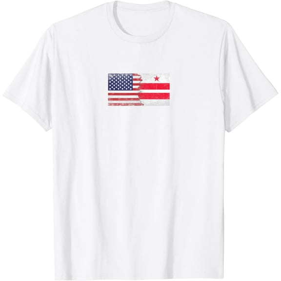 USA & Washington DC Flags - American Washingtonian T-Shirt