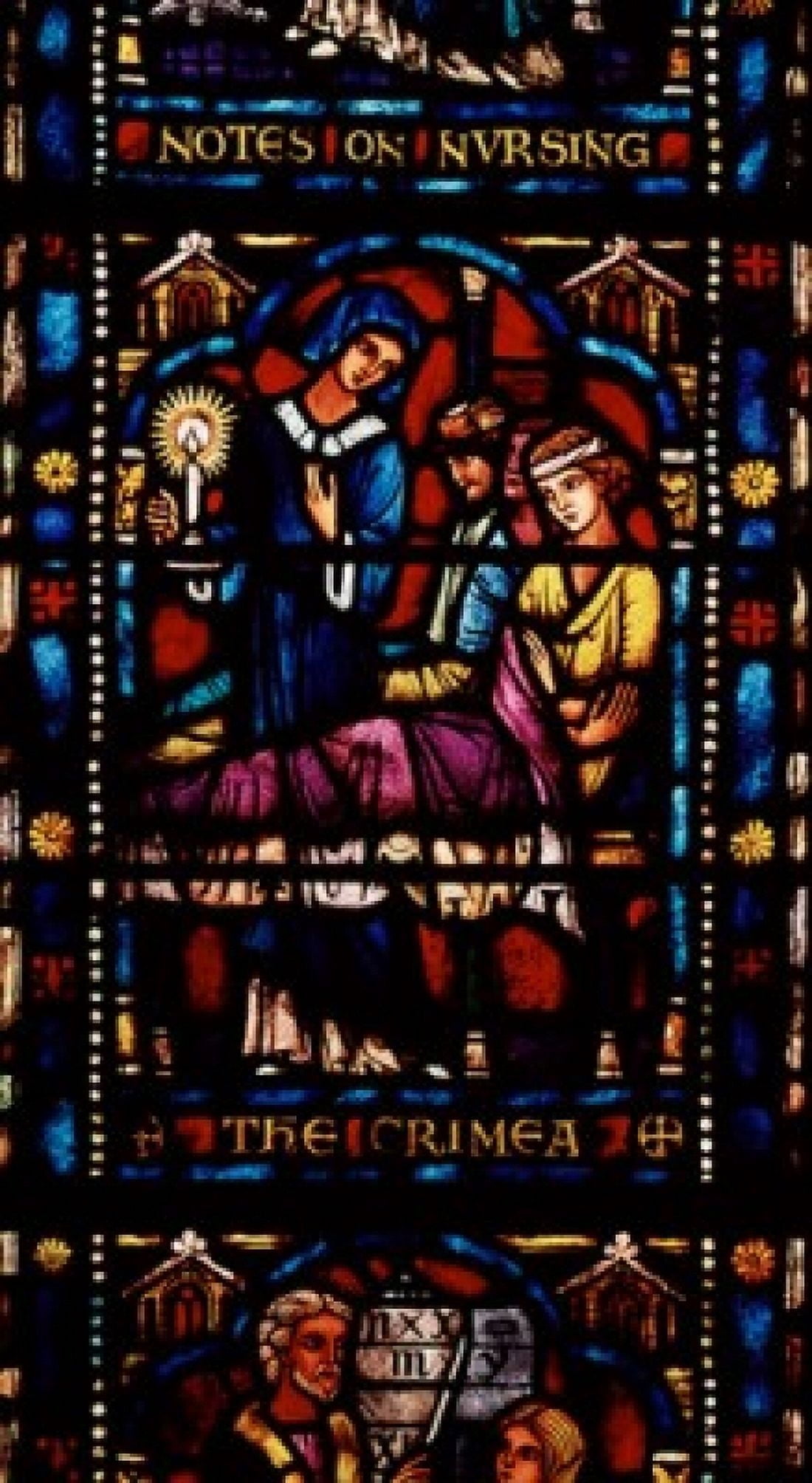 USA Washington DC Florence Nightingale Window in Washington National Cathedral Canvas Art - (24 x 36)