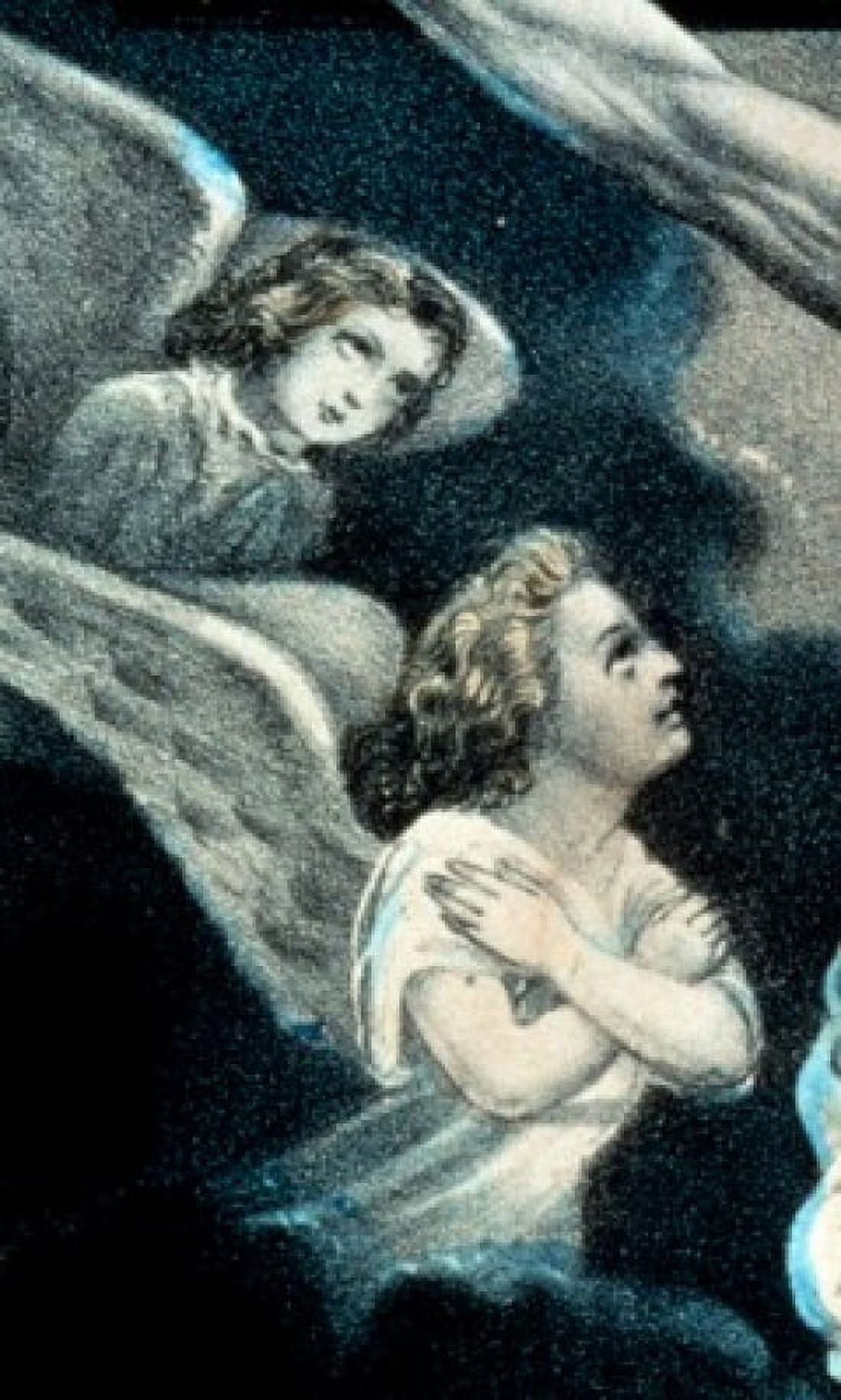 USA Washington DC Library of CongressChrist and Angels detail with angel from Currier & Ives color lithograph (1834-1907) Canvas Art - Currier & Ives (24 x 36)