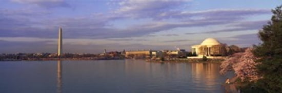USA Washington DC Tidal Basin spring Canvas Art - Panoramic Images (36 x 12)
