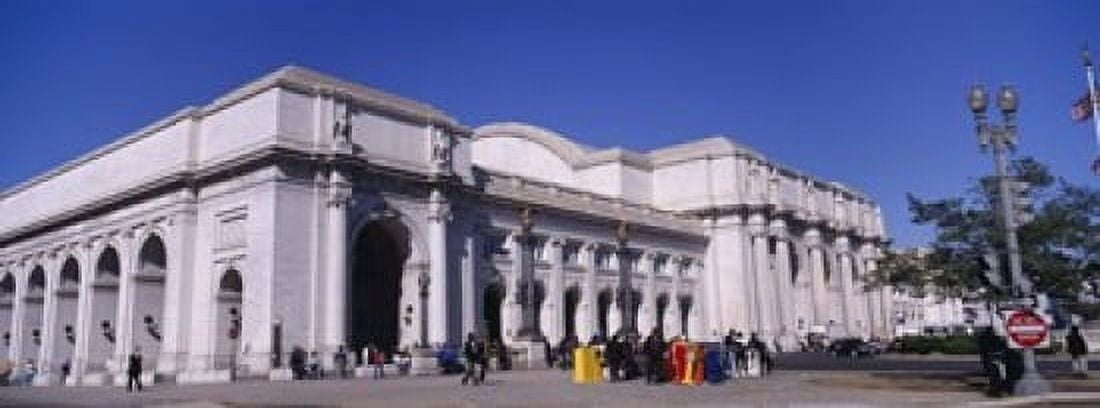 USA Washington DC Tourists walking in front of Union Station Canvas Art - Panoramic Images (18 x 7)