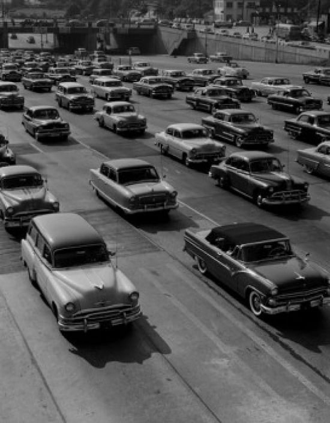 USA Washington Heights traffic near George Washington Bridge Canvas Art - (24 x 36)