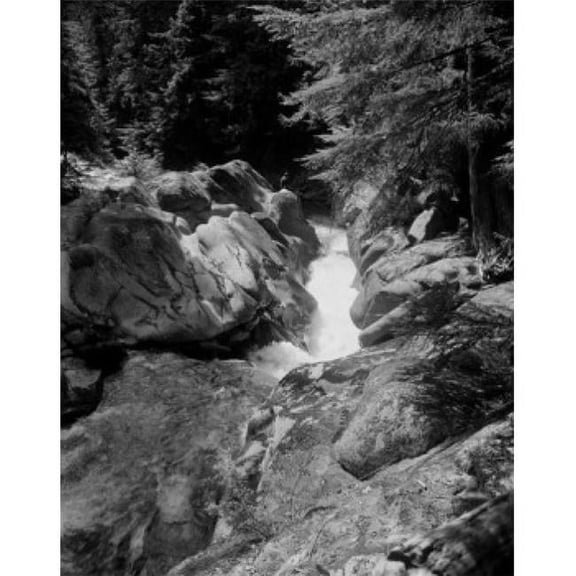 USA Washington State Cascade Mountains Mountain Stream Poster Print - 18 x 24 in.
