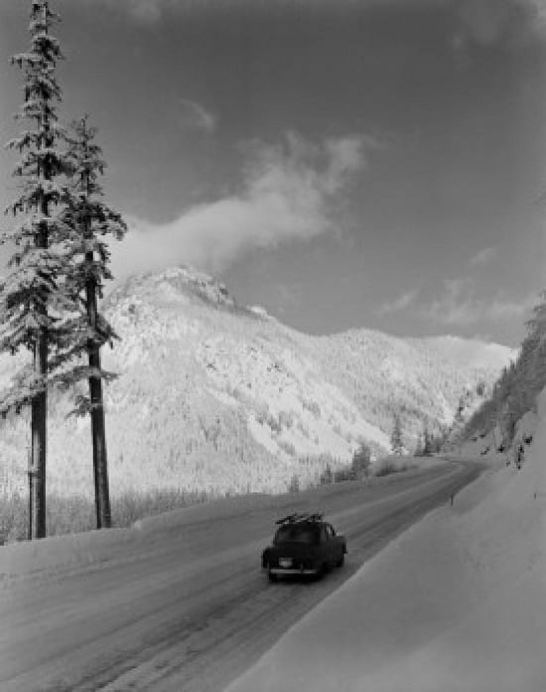 USA Washington US Highway 10 in winter50 miles East of Seattle Canvas Art - (24 x 36)