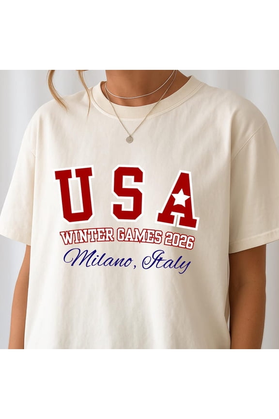 USA Winter Sports 2026 Sweatshirt, Winter Olympic 2026 shirt, Comfort Colors Unisex Cotton T-Shirt, Size S-3XL