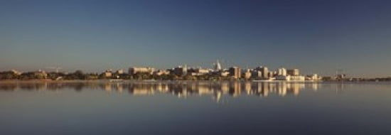 USA Wisconsin Madison Lake Monona City on a waterfront Canvas Art - Panoramic Images (36 x 13)