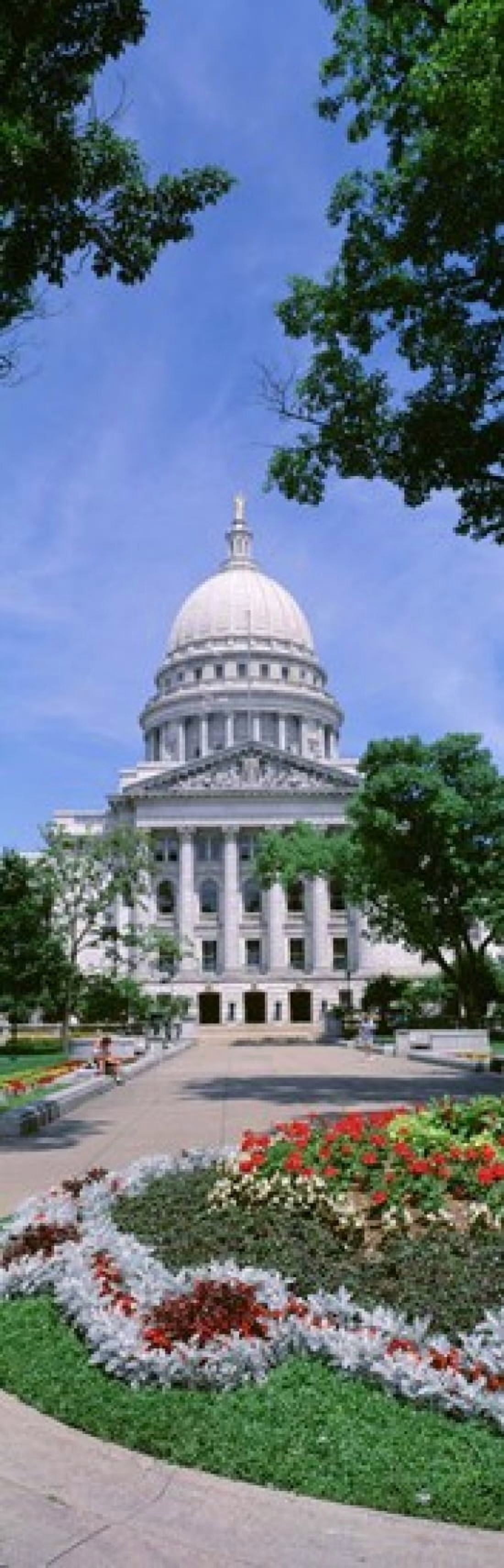USA Wisconsin Madison State Capital Building Canvas Art - Panoramic Images (36 x 12)