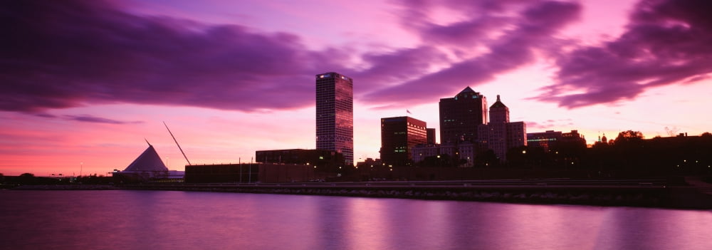 USA Wisconsin Milwaukee Milwaukee Art Museum at dusk Canvas Art - Panoramic Images (26 x 9)