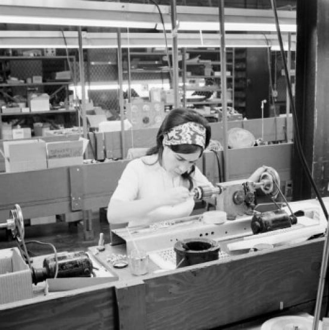 USA Woman working at Designtronics Inc Canvas Art - (24 x 36)