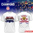 thumbnail image 1 of USA Women’s National Ice Hockey Team 2026 Gold Medal Champions T-Shirt,White Color,Size M, 1 of 5