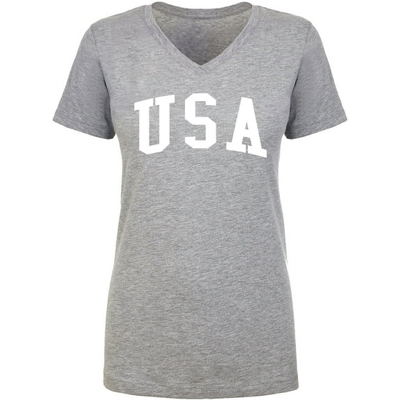 USA Womens V-Neck T-Shirt