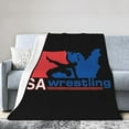 thumbnail image 1 of USA Wrestling Fleece Blanket, Very Soft Microfiber Flannel Blanket for Couch Warm and Cozy for All Seasons, 1 of 6