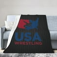 thumbnail image 1 of USA Wrestling Fleece Blanket, Very Soft Microfiber Flannel Blanket for Couch Warm and Cozy for All Seasons, 1 of 6