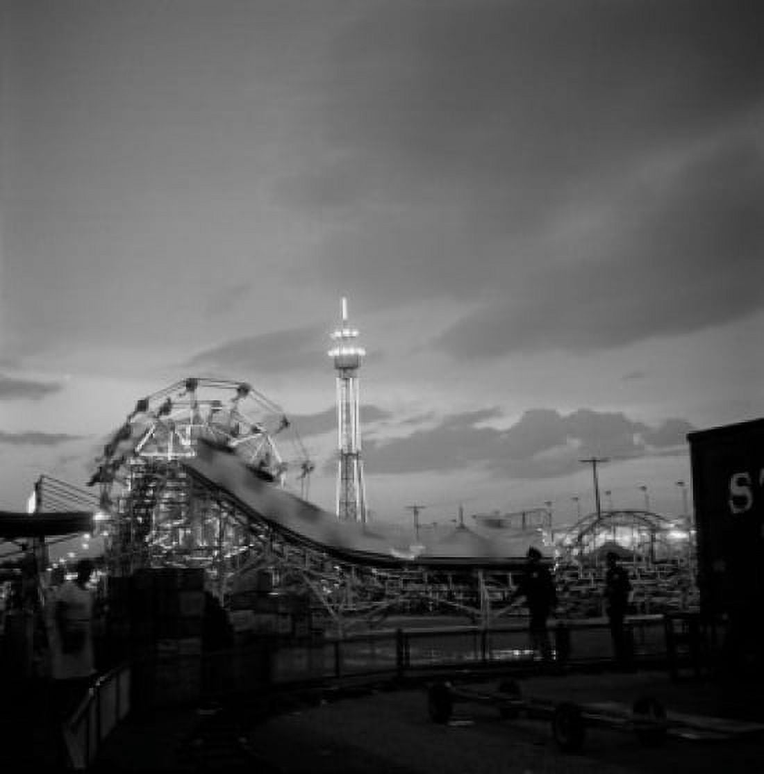 USA York County Fair amusement area at dusk Canvas Art - (18 x 24)