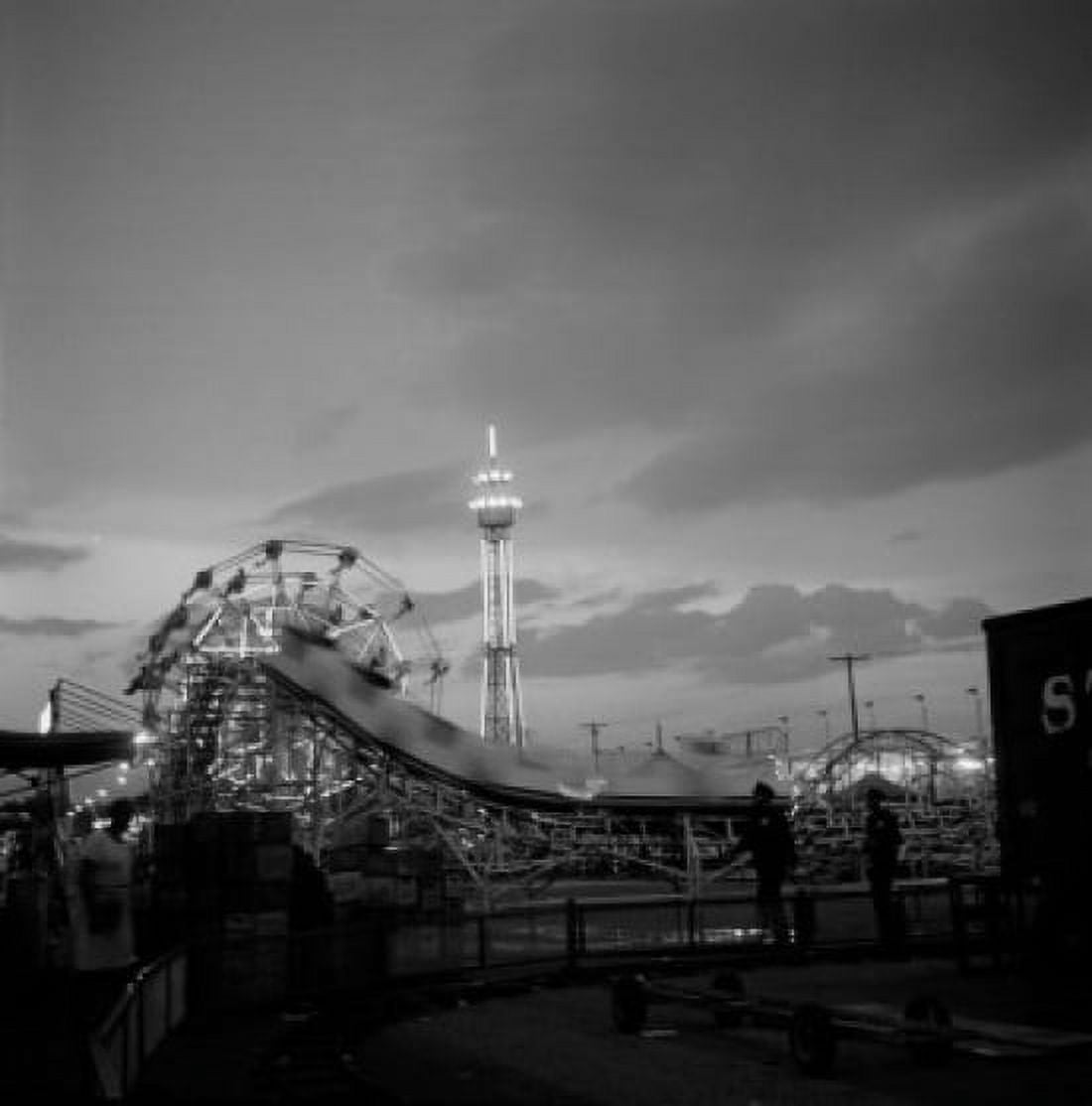 USA York County Fair amusement area at dusk Canvas Art - (24 x 36)