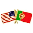 thumbnail image 1 of PinMart USA and Portugal Crossed Friendship 25-Piece Button Pins, 1 of 3