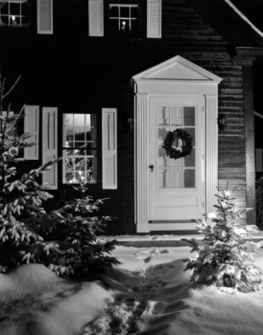 USA doorway with Christmas wreath Canvas Art - (18 x 24)