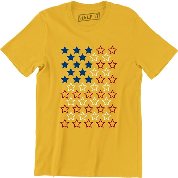 USA flag Made of Star U.S.A. Ameican Flag United States 4 Colors Men T-Shirt